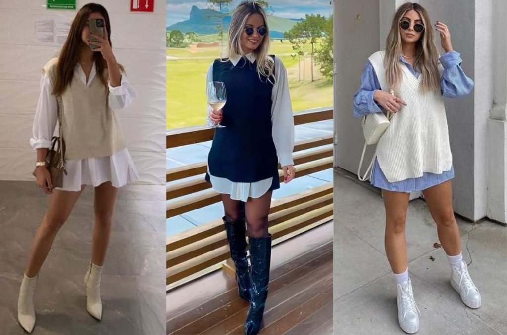 6 outfits con chaleco oversized para verte «cara» en el trabajo 2