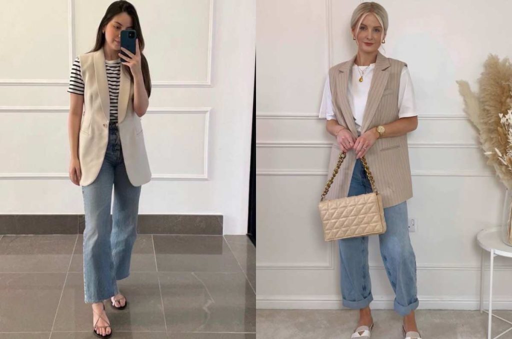 6 outfits con chaleco oversized para verte «cara» en el trabajo 3
