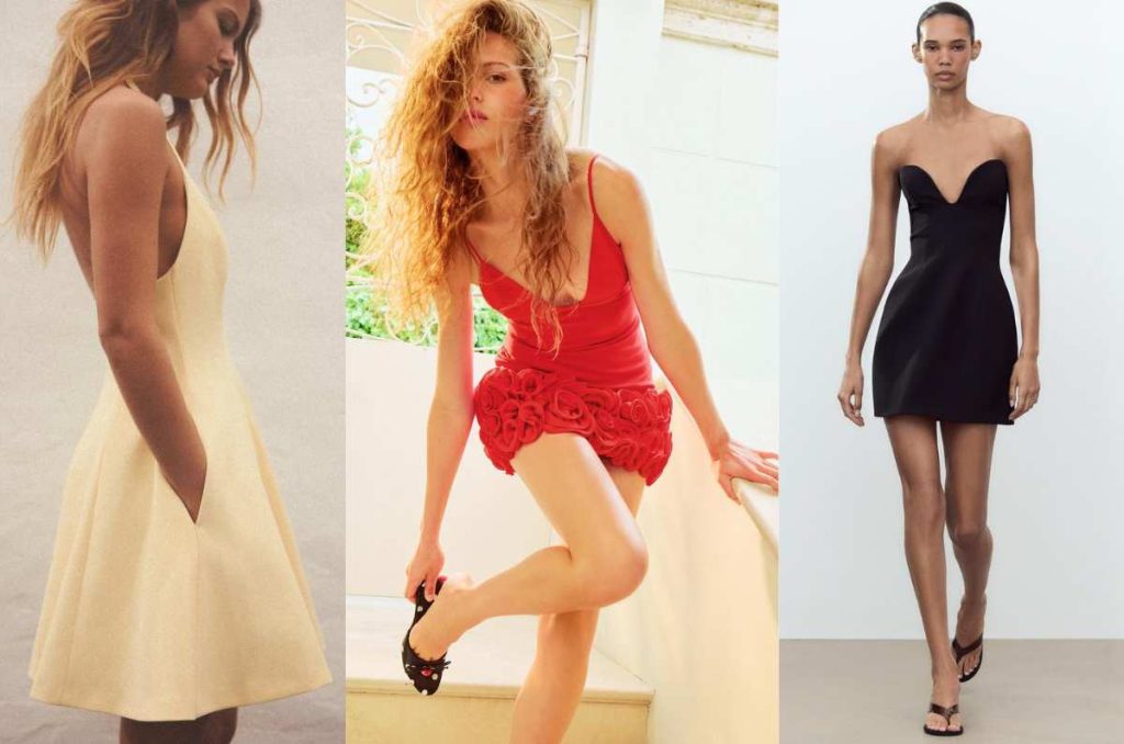 vestidos cortos de Zara
