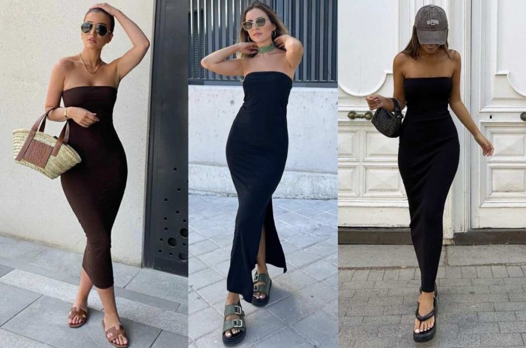vestidos largos strapless
