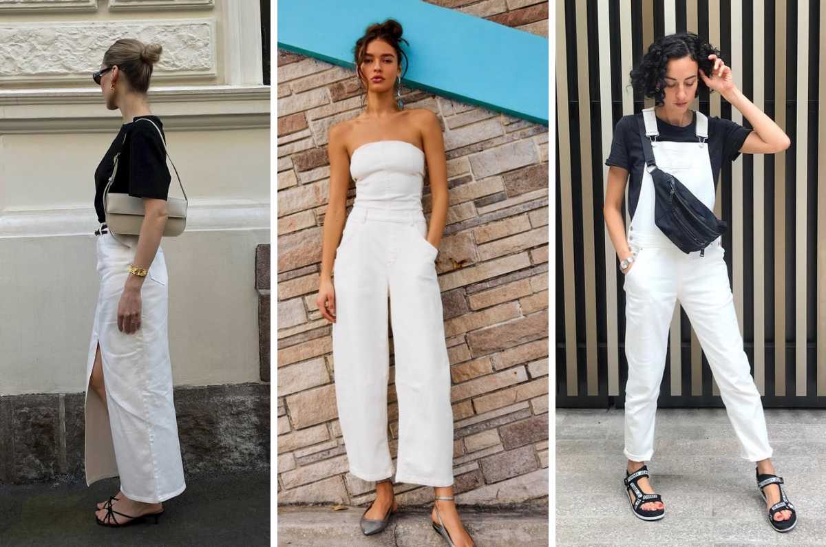 7 outfits casuales con mezclilla blanca perfectos para estar fresca