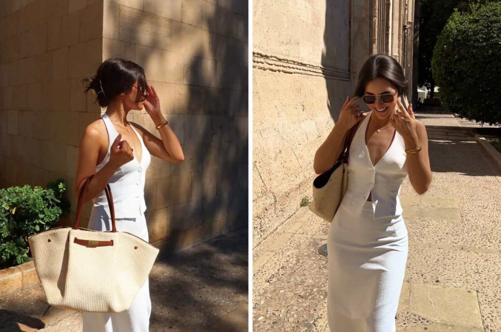 Blusa con cuello halter elegante