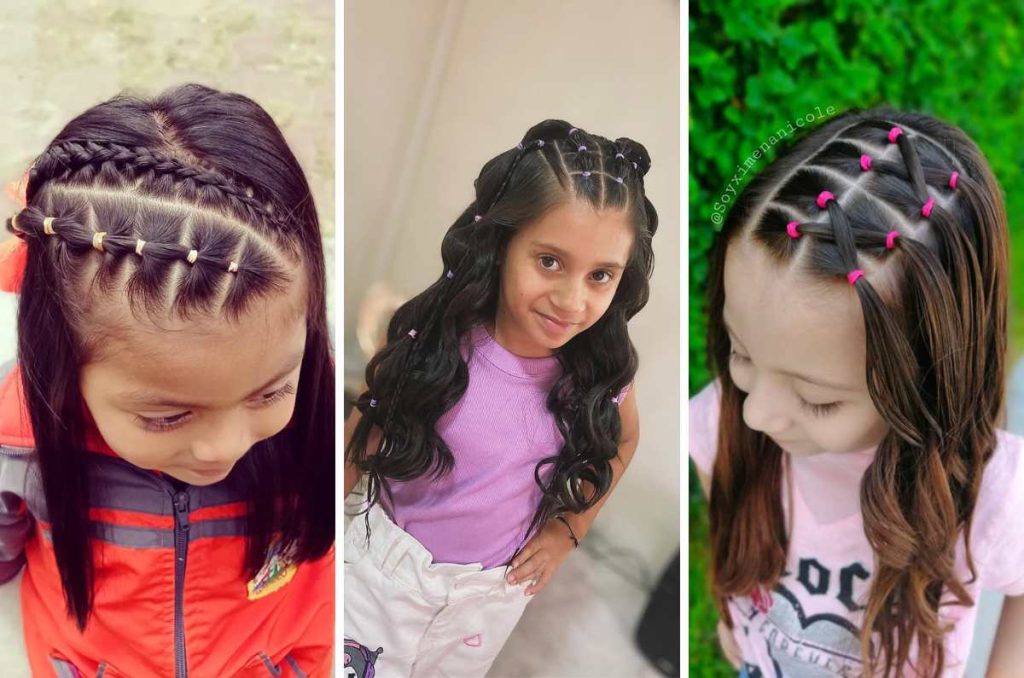 Peinados con ligas para niñas de primaria