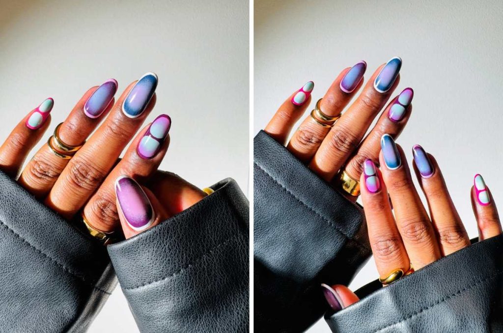 Uñas aura para tonos de piel morenos