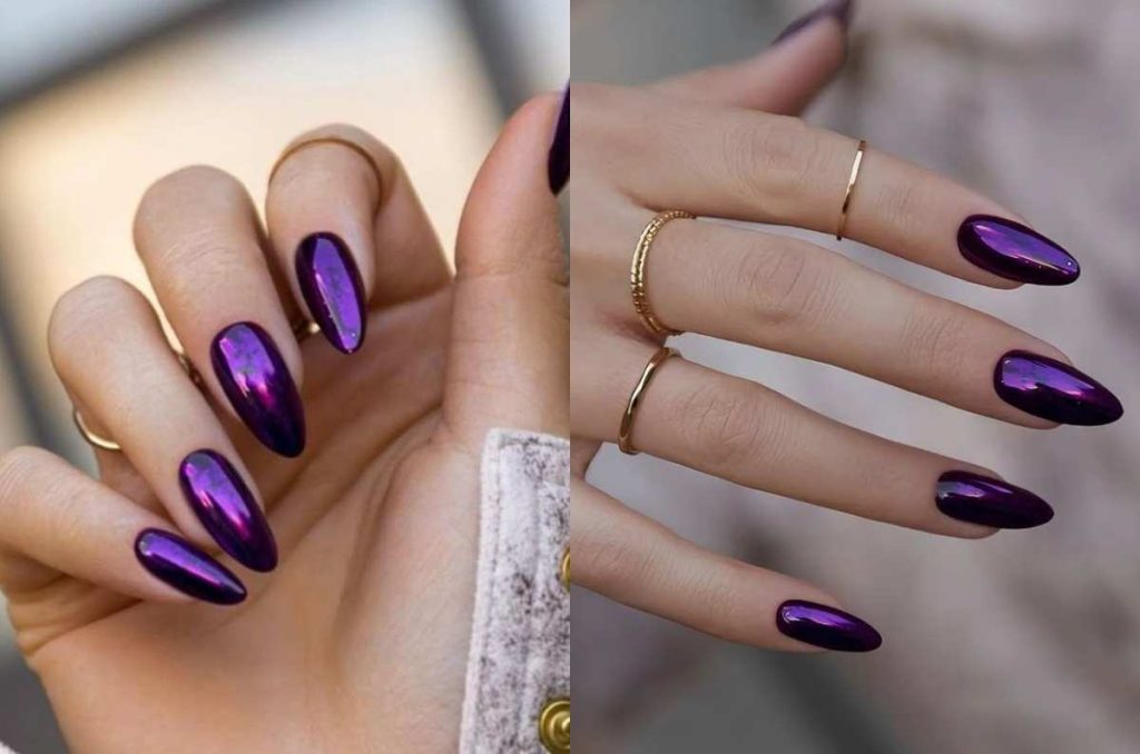 diseños de uñas violeta
