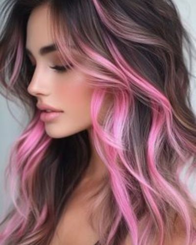 mechas rosas