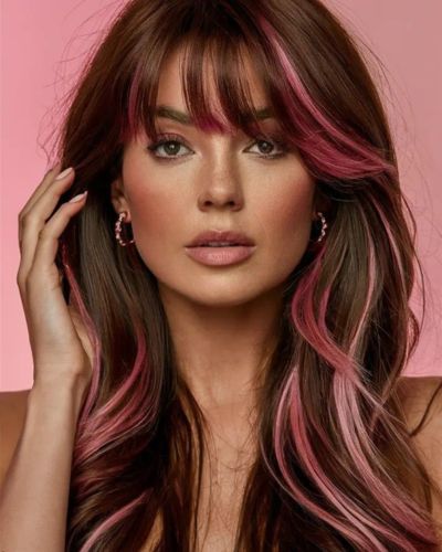 mechas rosas