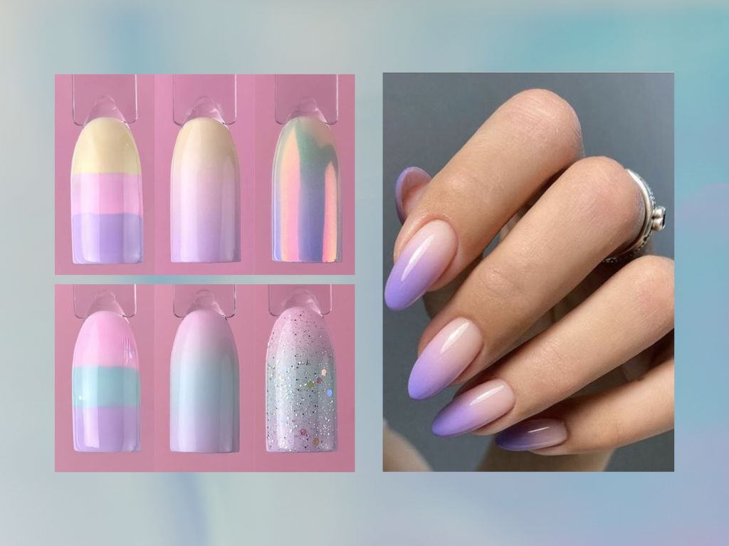 Efecto degradado uñas