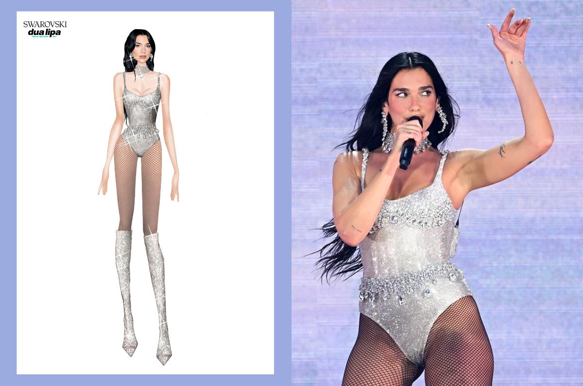 Este es el bodysuit «mágico»de Dua Lipa que cambia de textura
