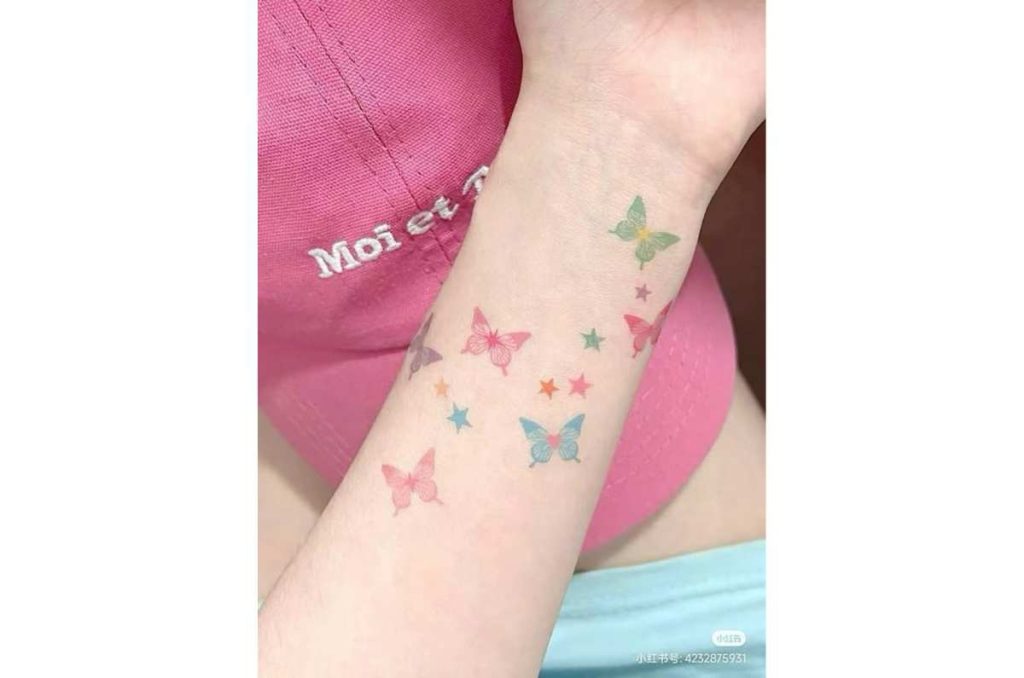 tatuajes mini color pastel