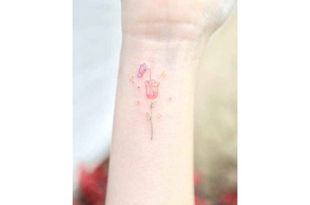tatuajes mini color pastel