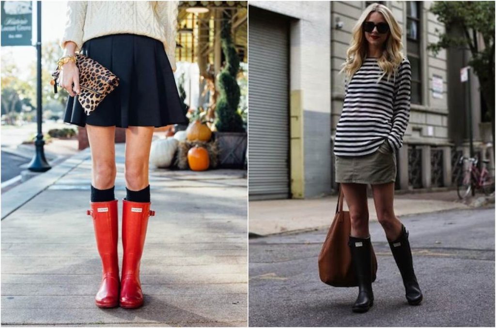 minifalda-con-botas-de-lluvia