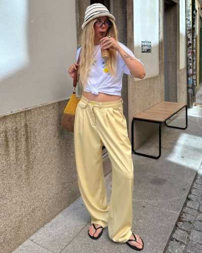 Pantalones amarillo mantequilla