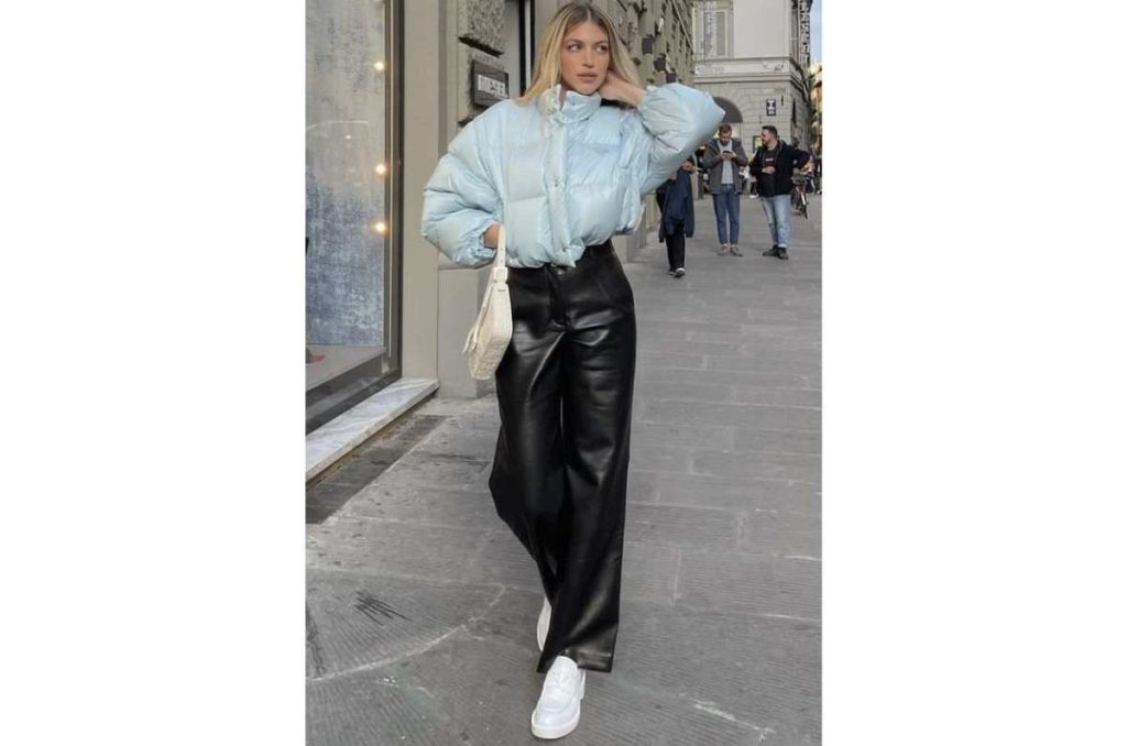 outfits con chamarras acolchadas