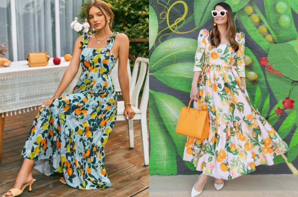 estampado de frutas