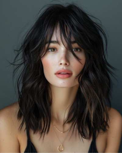Ángela Aguilar long french bob
