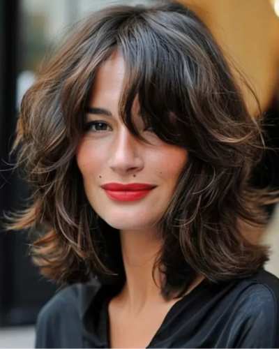 Ángela Aguilar long french bob