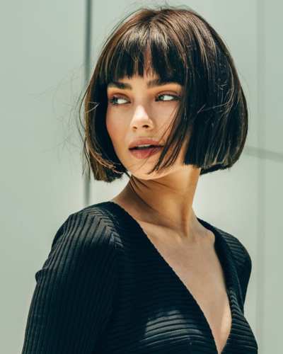 10 Cortes de cabello con flequillo que favorecen a todos los rostros 7