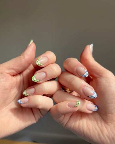Uñas gingham