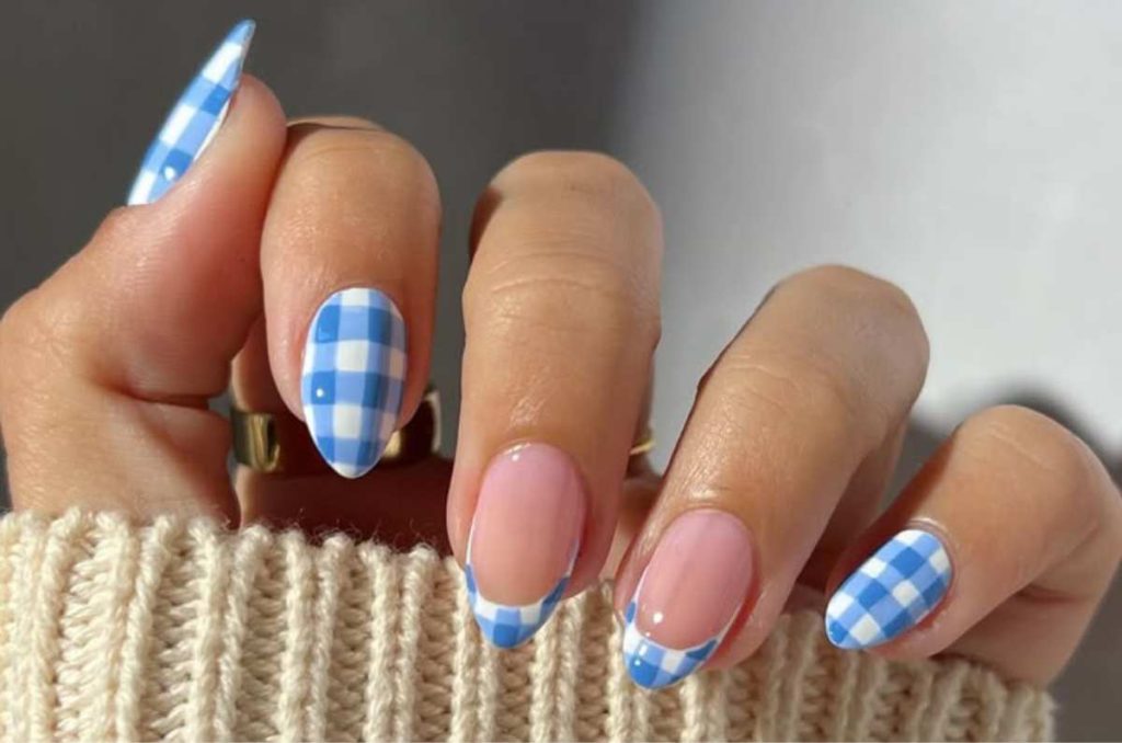 Uñas gingham