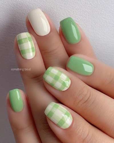 Uñas gingham