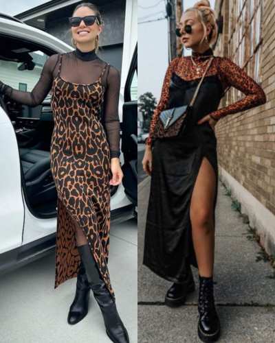 Cómo combinar blusas con vestidos