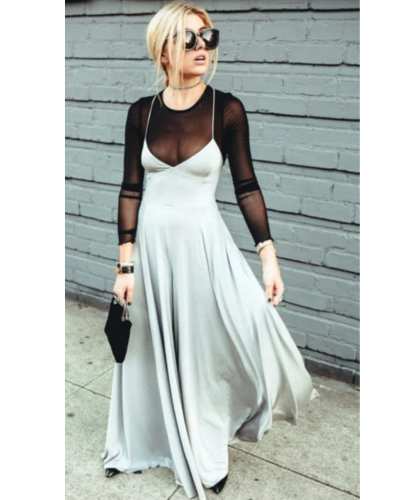 Cómo combinar blusas con vestidos
