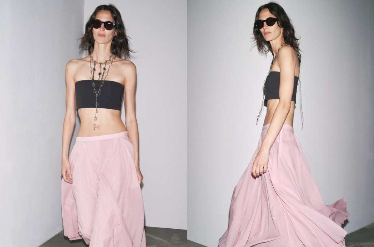 Zara tiene la falda rosa más elegante del verano y está en descuento