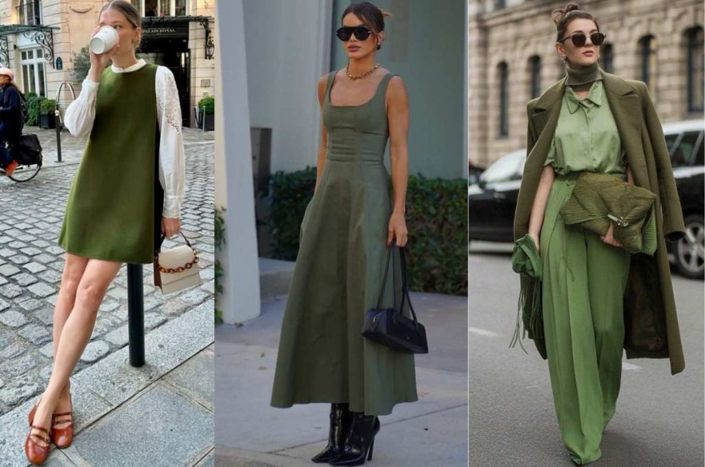 outfits en tonos verdes