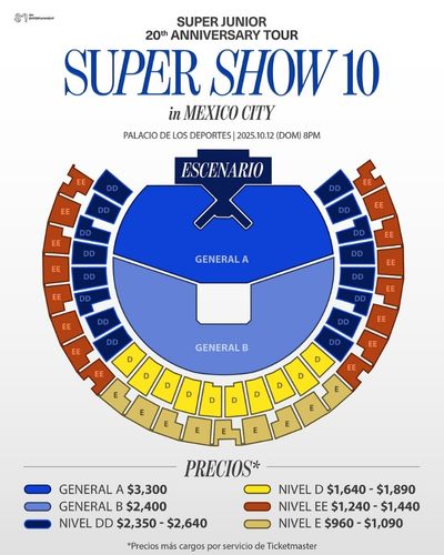 Precios concierto de Super Junior en Monterrey