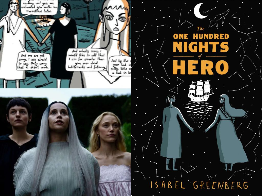 Emma Corrin, Maika Monroe, Charli XCX y el resto del elenco de "100 Nights of Hero"