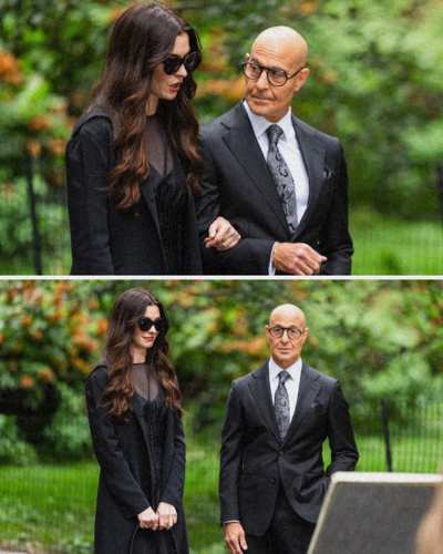  Anne Hathaway y Stanley Tucci en el rodaje de El Diablo Viste a la Moda - Pinterest 