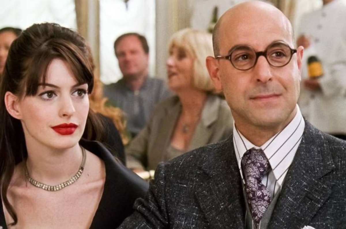 ¿Anne Hathaway y Stanley Tucci graban el funeral de Miranda Priestly?