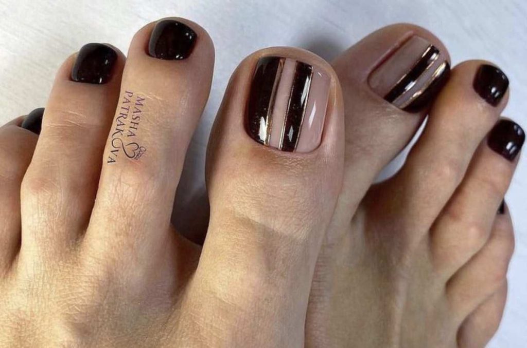 Pedicure color chocolate: la tendencia de uñas que debes probar 5