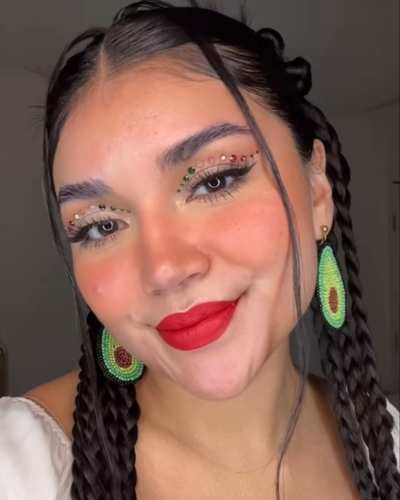 maquillaje tricolor
