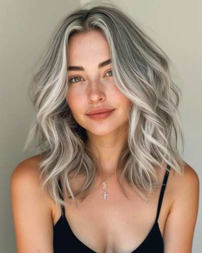 Mechas para lucir canas con estilo - Pinterest 
