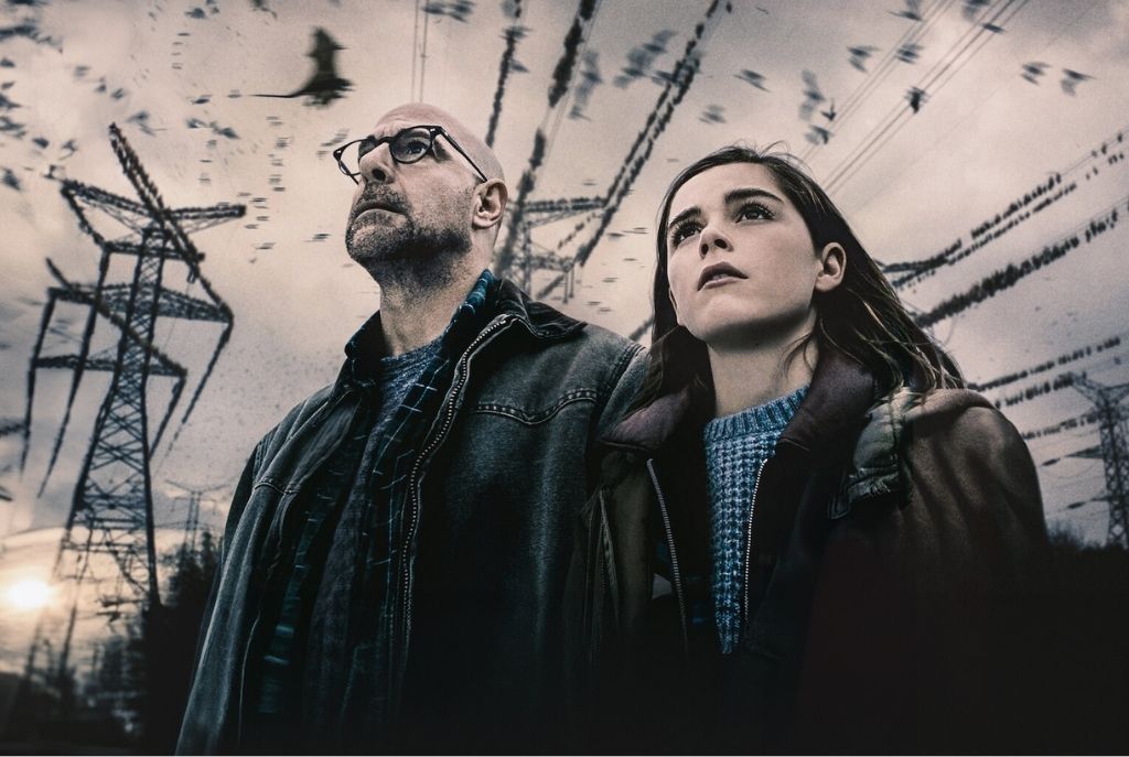 Escena de la película El Silencio, familia en silencio para sobrevivir a criaturas mortales