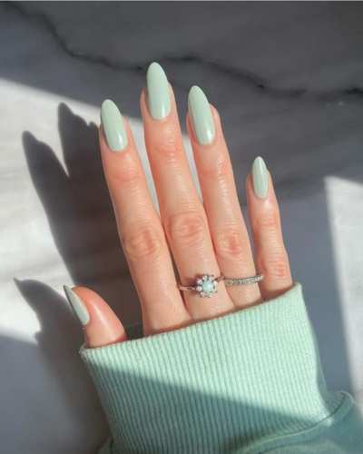 Uñas verde salvia - Pinterest 