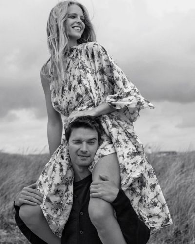 Abby Champion y Patrick Schwarzenegger en portada de revista de moda