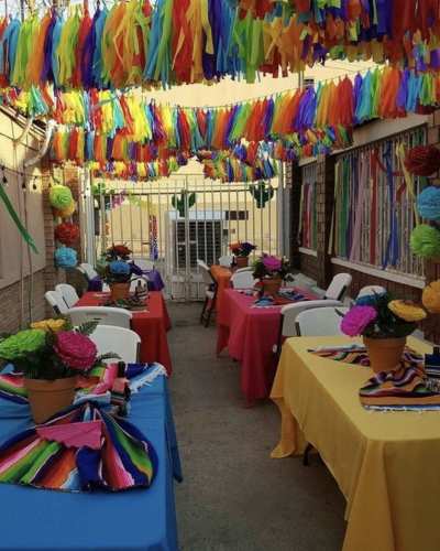 Decoración de mesa 15 de septiembre