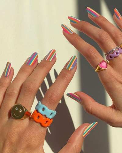 manicura retro años ochenta