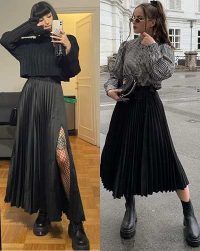 Looks con faldas plisadas