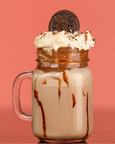 Frapé cacao y avellana frío