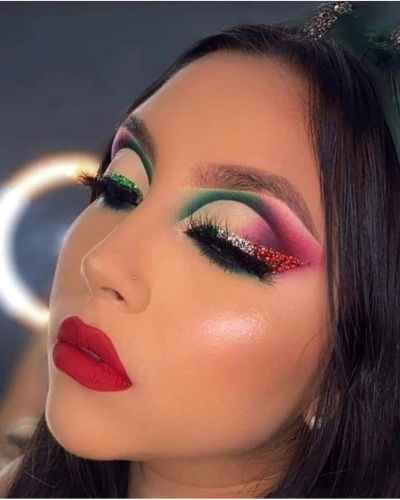 maquillaje tricolor