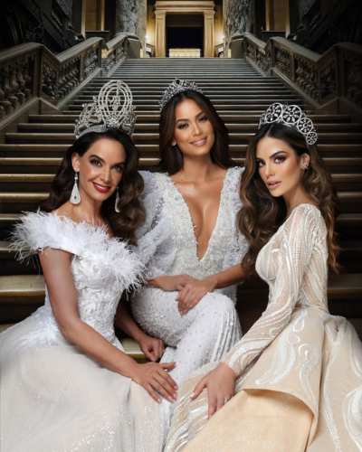 Andrea Meza, Ximena Navarrete y Lupita Jones 