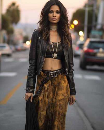 Outfit moto boho