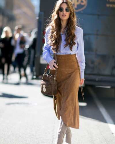 outfits con prendas de ante