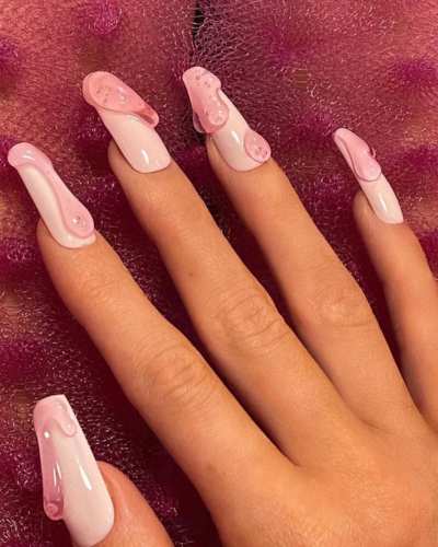 Uñas baby pink
