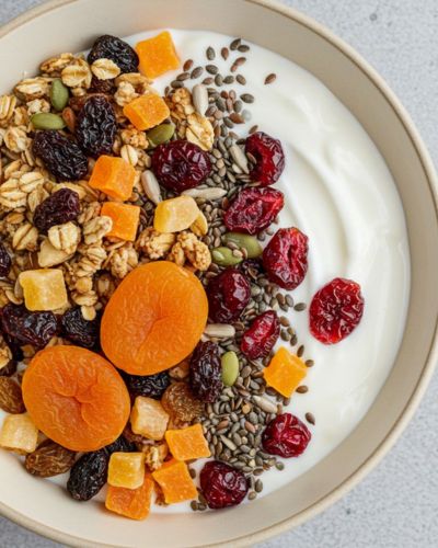 bowl de yogurth con frutas secas