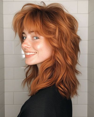 Corte shag cobrizo